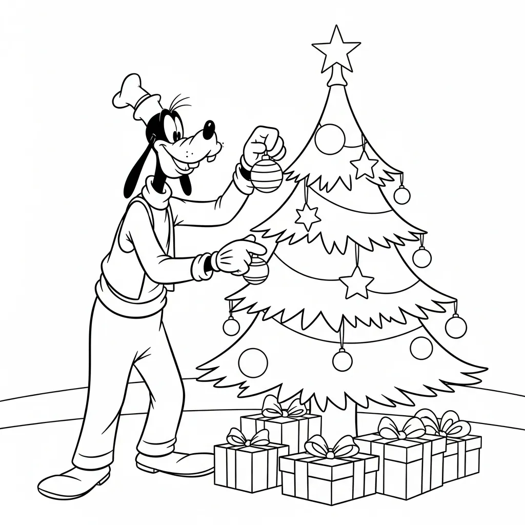 Goofy 2 para colorear para imprimir gratis
