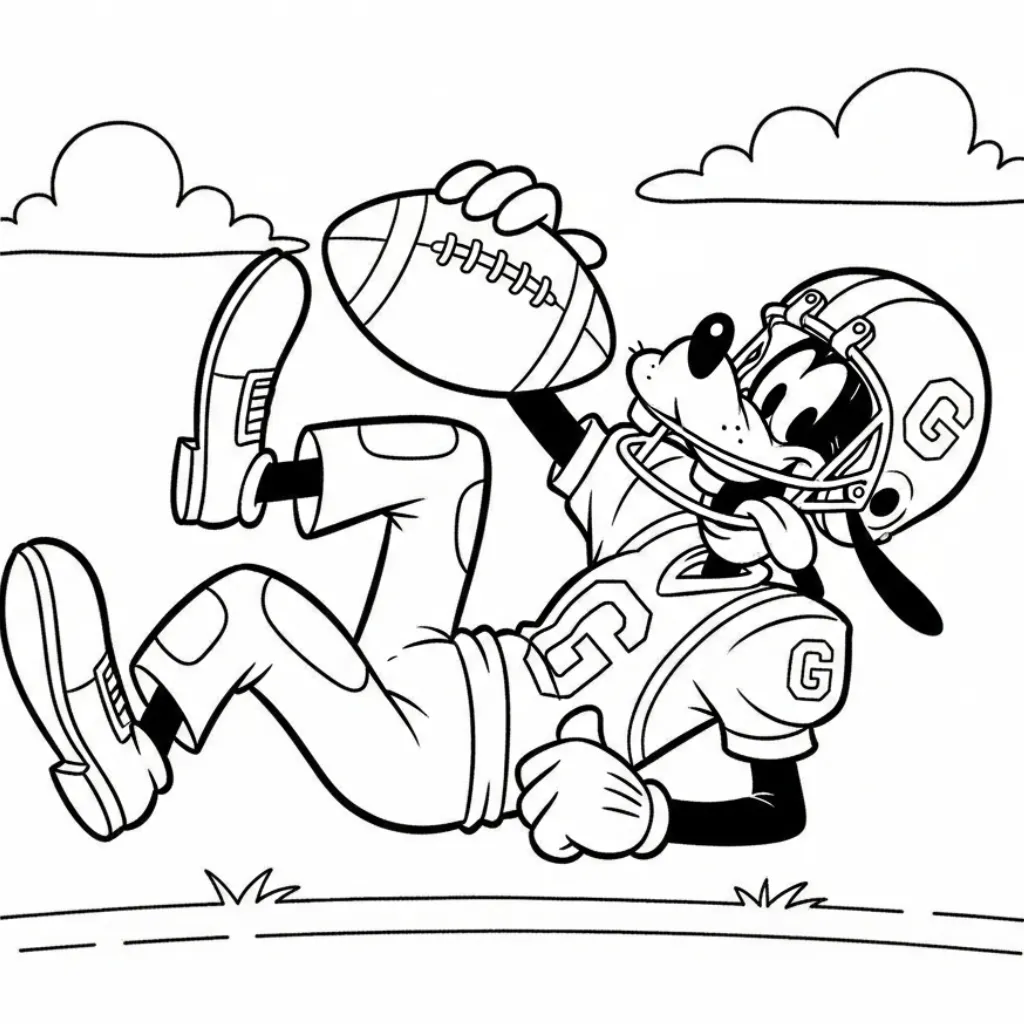 Goofy 20 para colorear y dibujo para imprimir