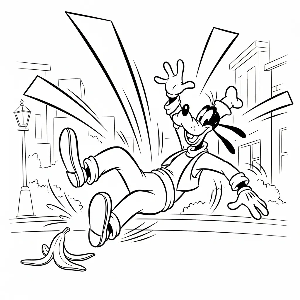 Goofy 27 para colorear para niño de 4 años