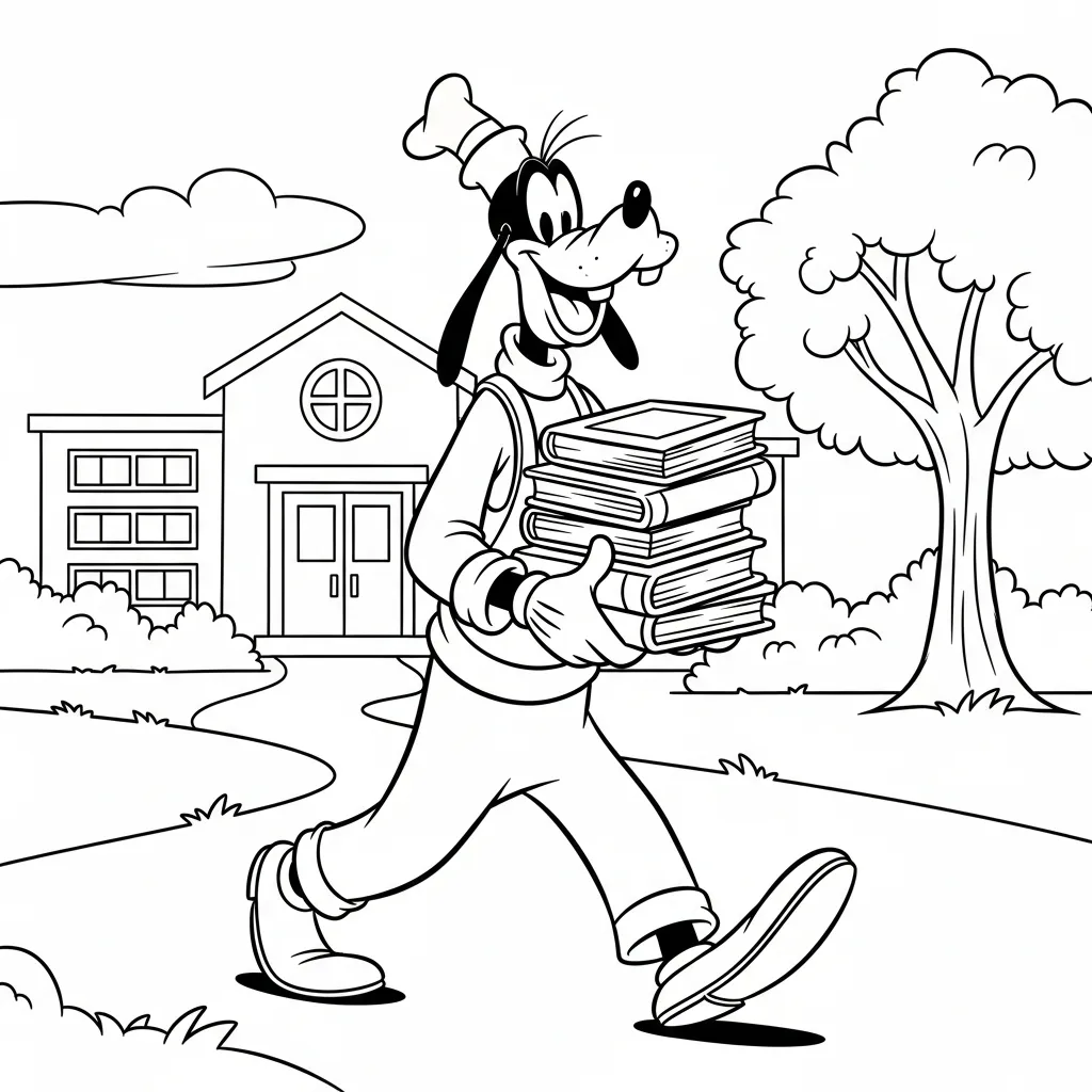 Goofy 4 para colorear para imprimir gratis