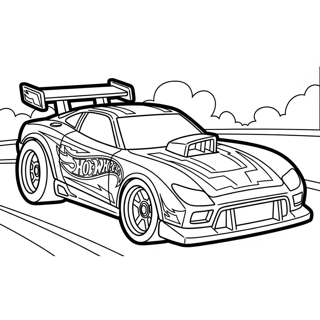 Hot Wheels Para Colorear para colorear para niño de 8 años