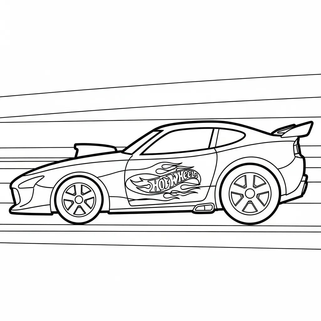 Hot Wheels Para Colorear para colorear para imprimir para niño de 9 años
