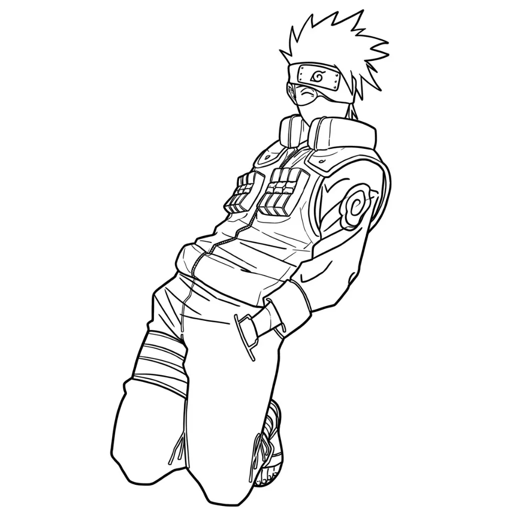 descargar Kakashi 1 para colorear gratis