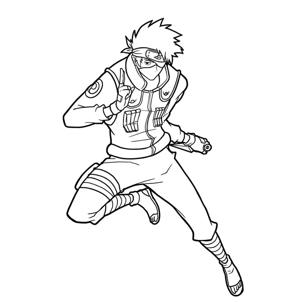 Kakashi 14 para colorear y dibujo para imprimir