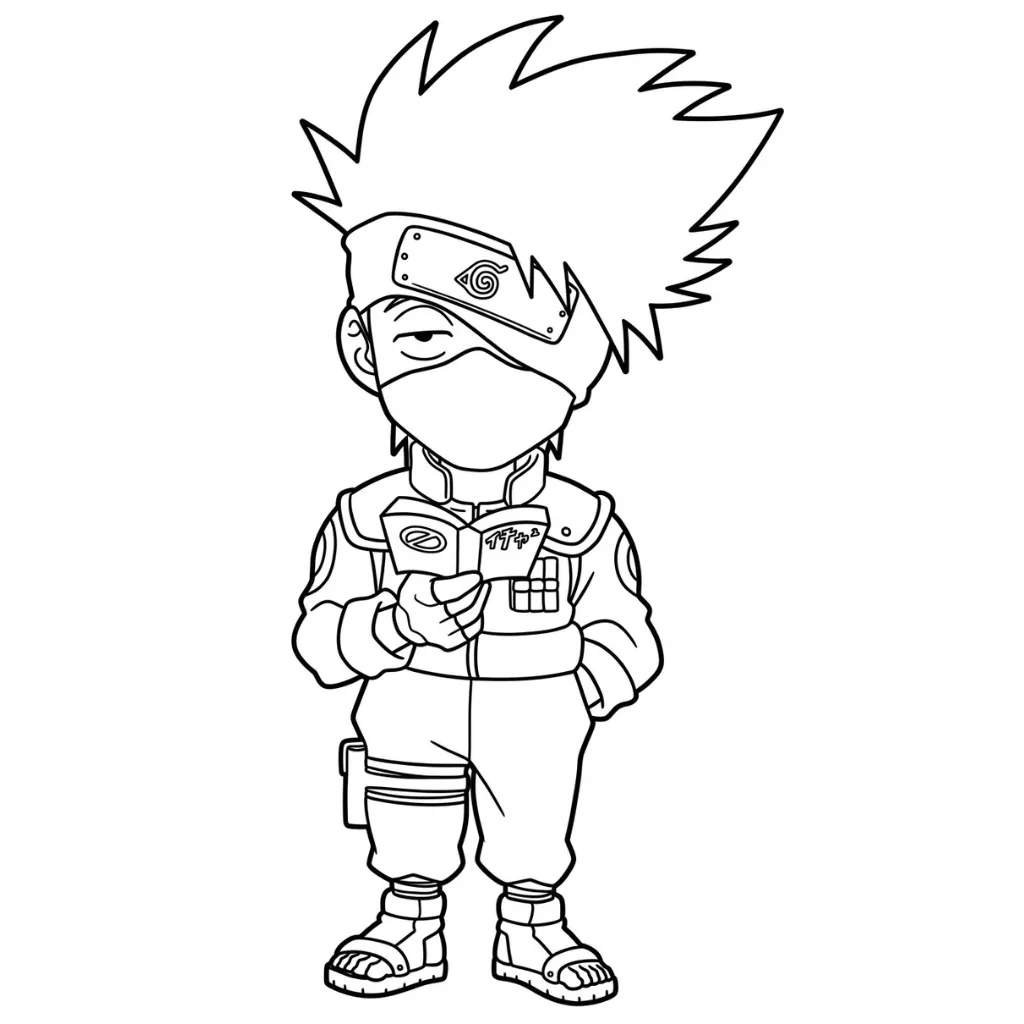 Kakashi 19 para colorear para niños para imprimir gratis