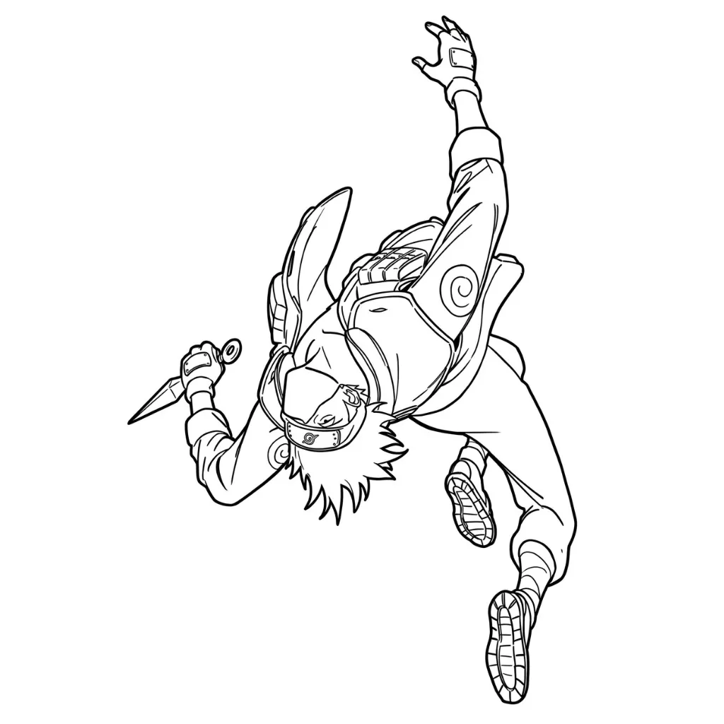 Kakashi 2 para colorear gratis para imprimir