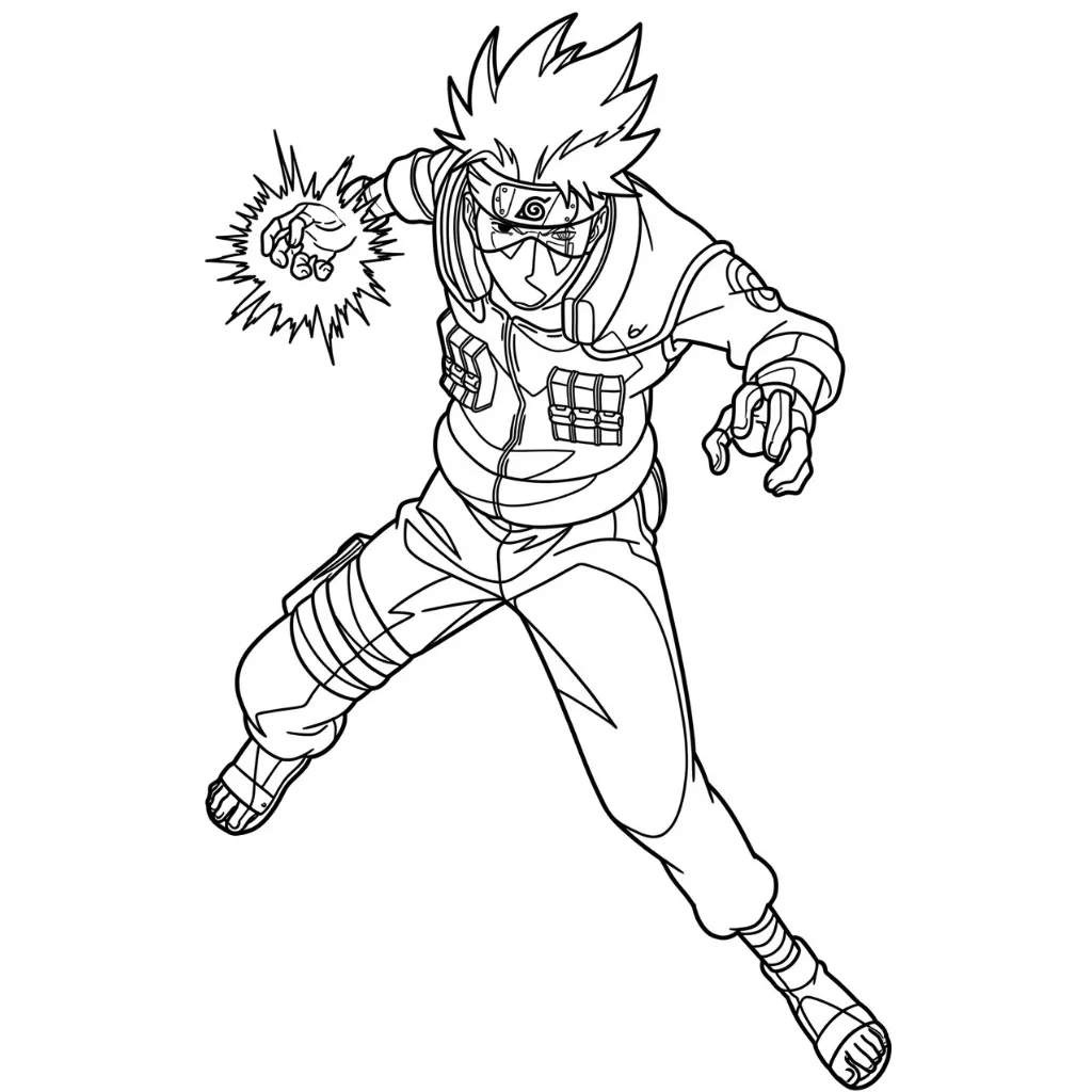 Kakashi 21 para colorear gratis