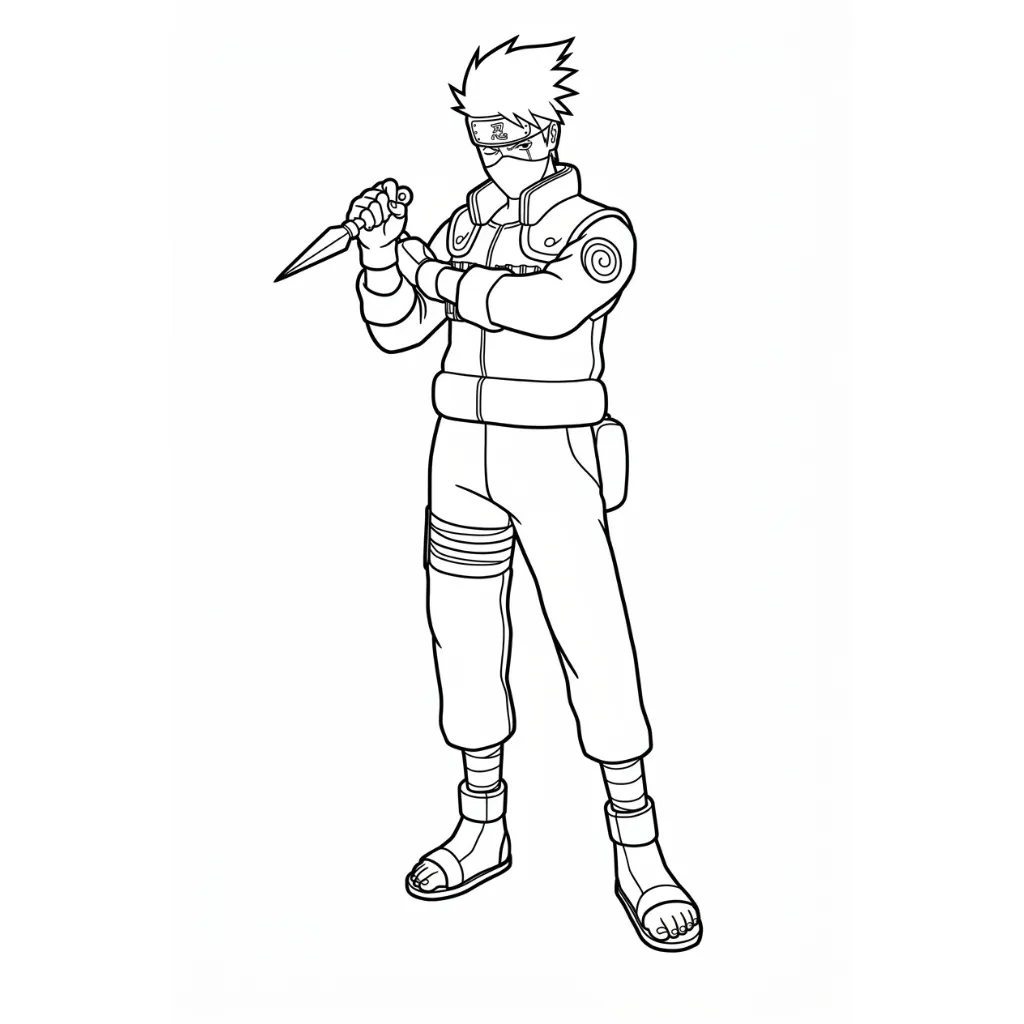 Kakashi 24 para colorear para imprimir gratis