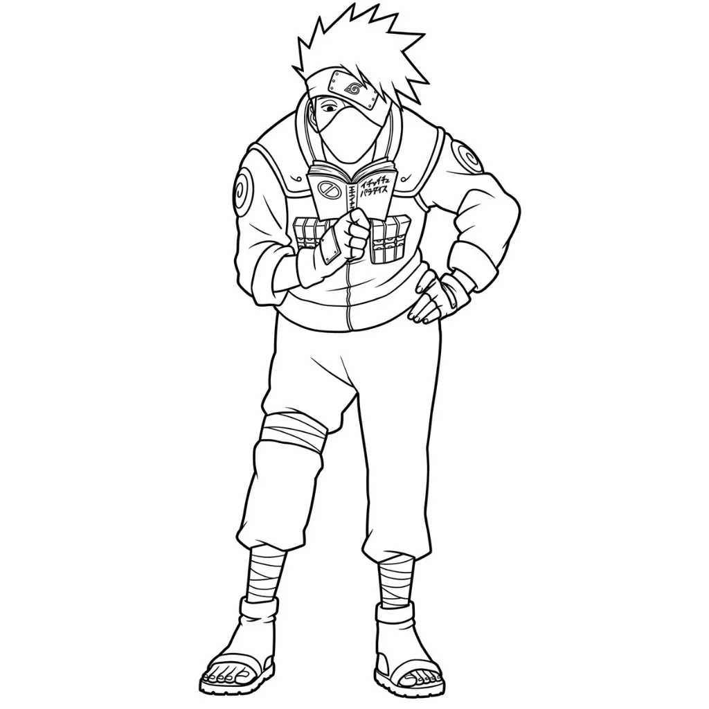 Kakashi 5 para colorear para imprimir pdf