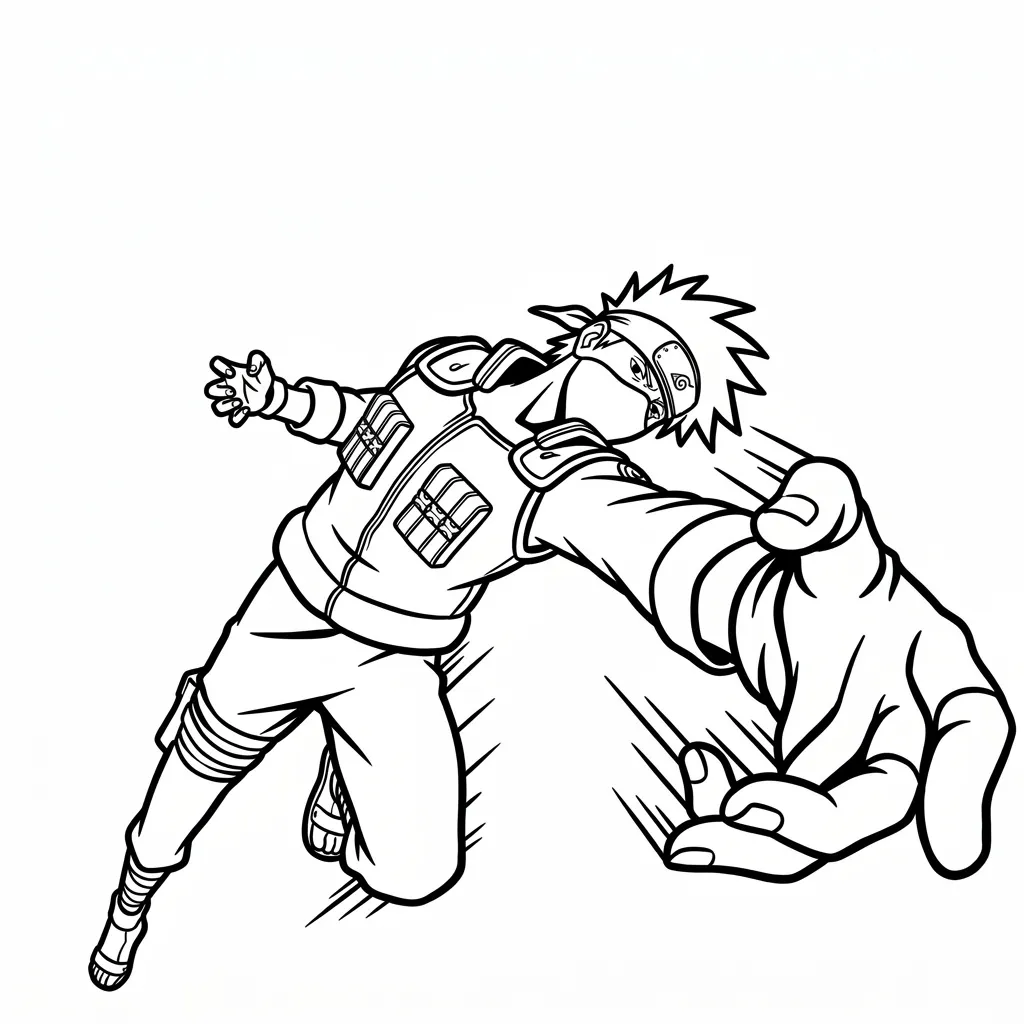 Kakashi 7 para colorear para imprimir para niño de 6 años