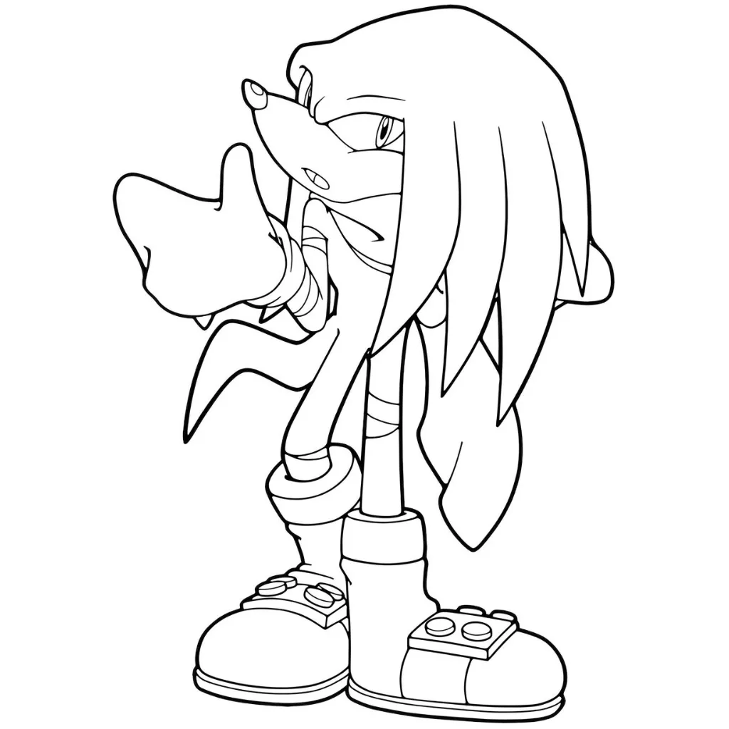 Knuckles 13 para colorear y dibujos