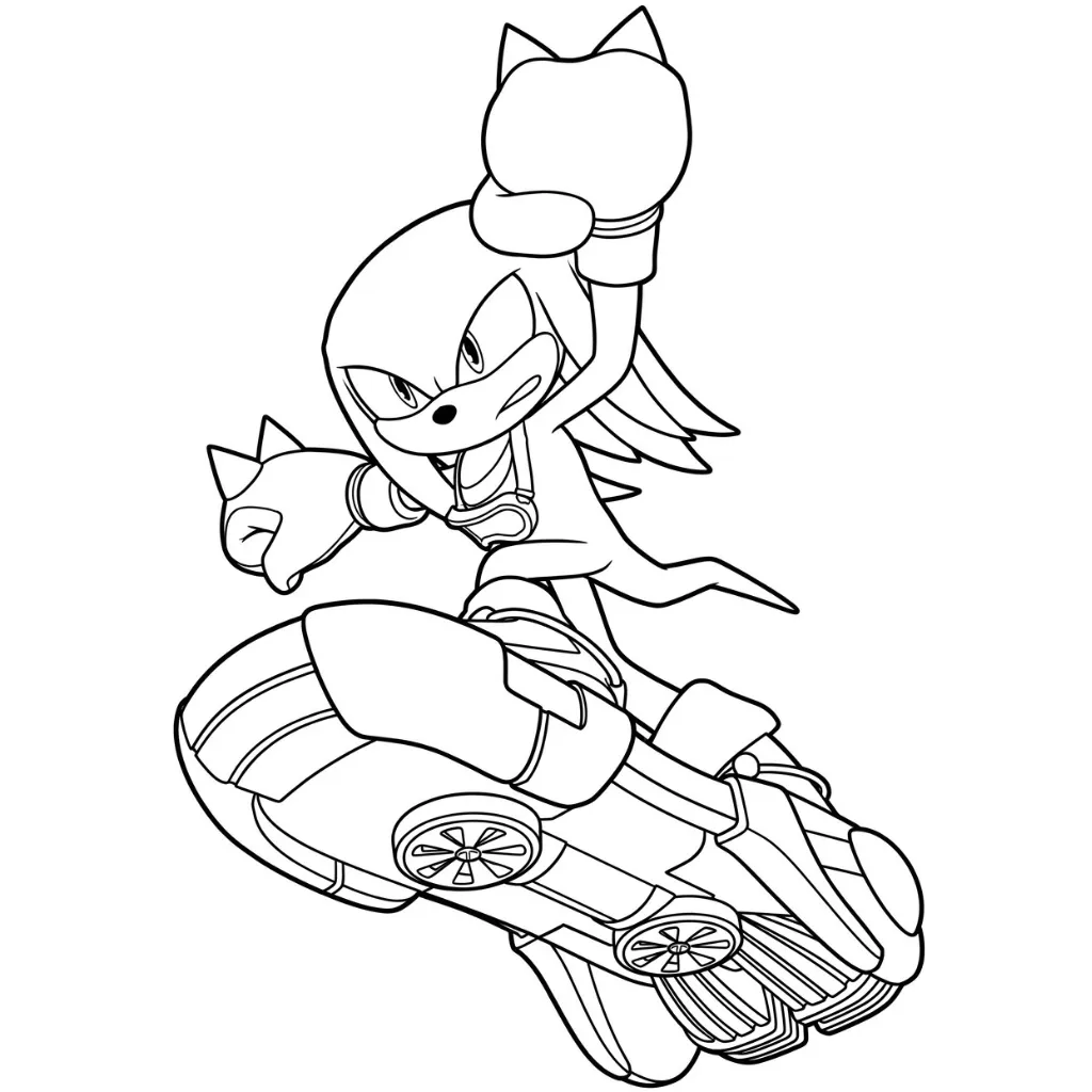 Knuckles 18 para colorear gratis en línea