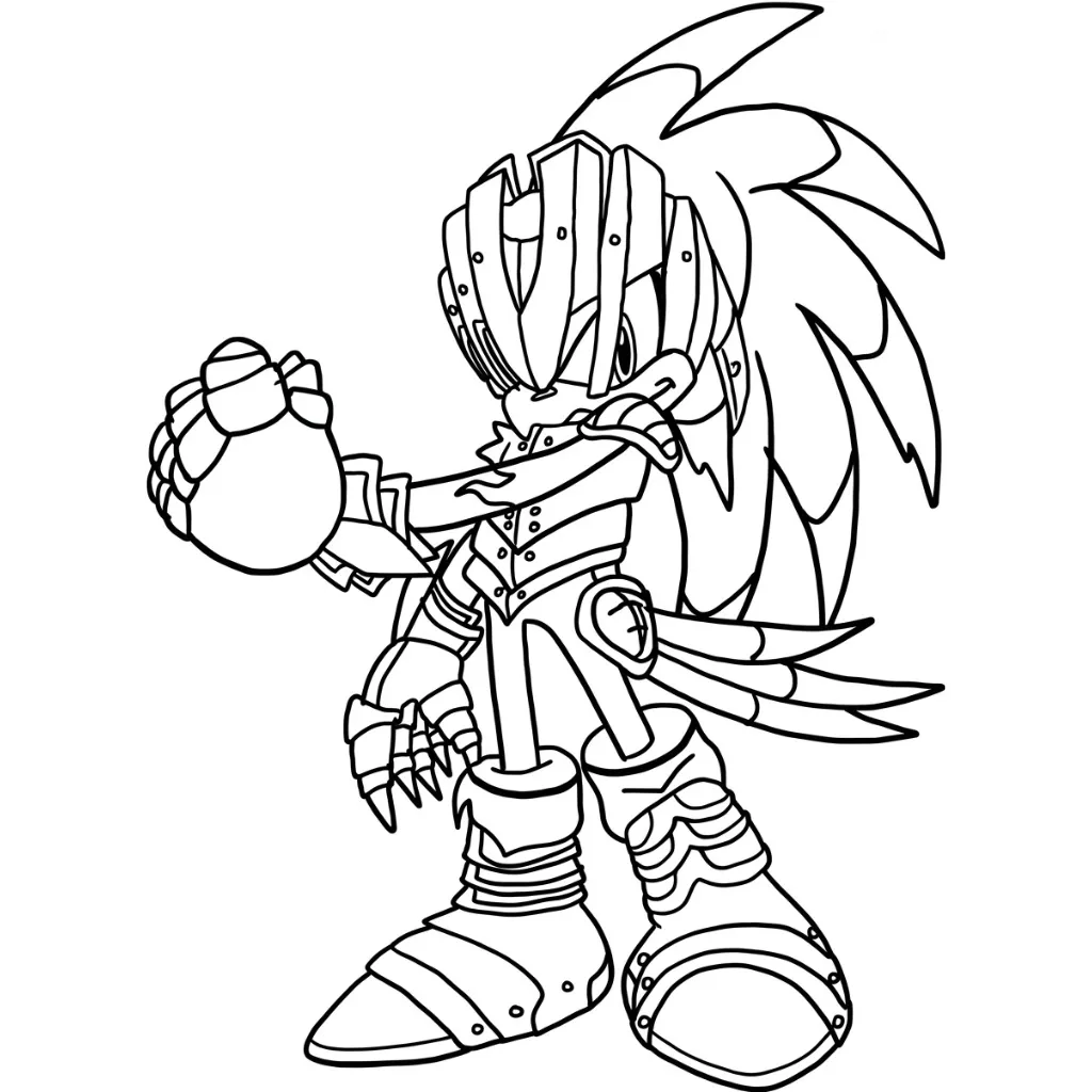 Knuckles 2 para colorear para imprimir para niño de 4 años