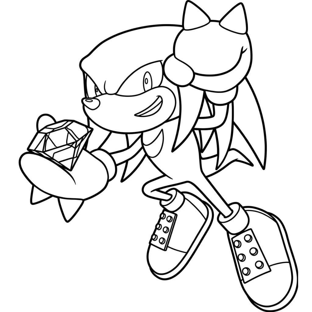 Knuckles 20 para colorear para imprimir gratis