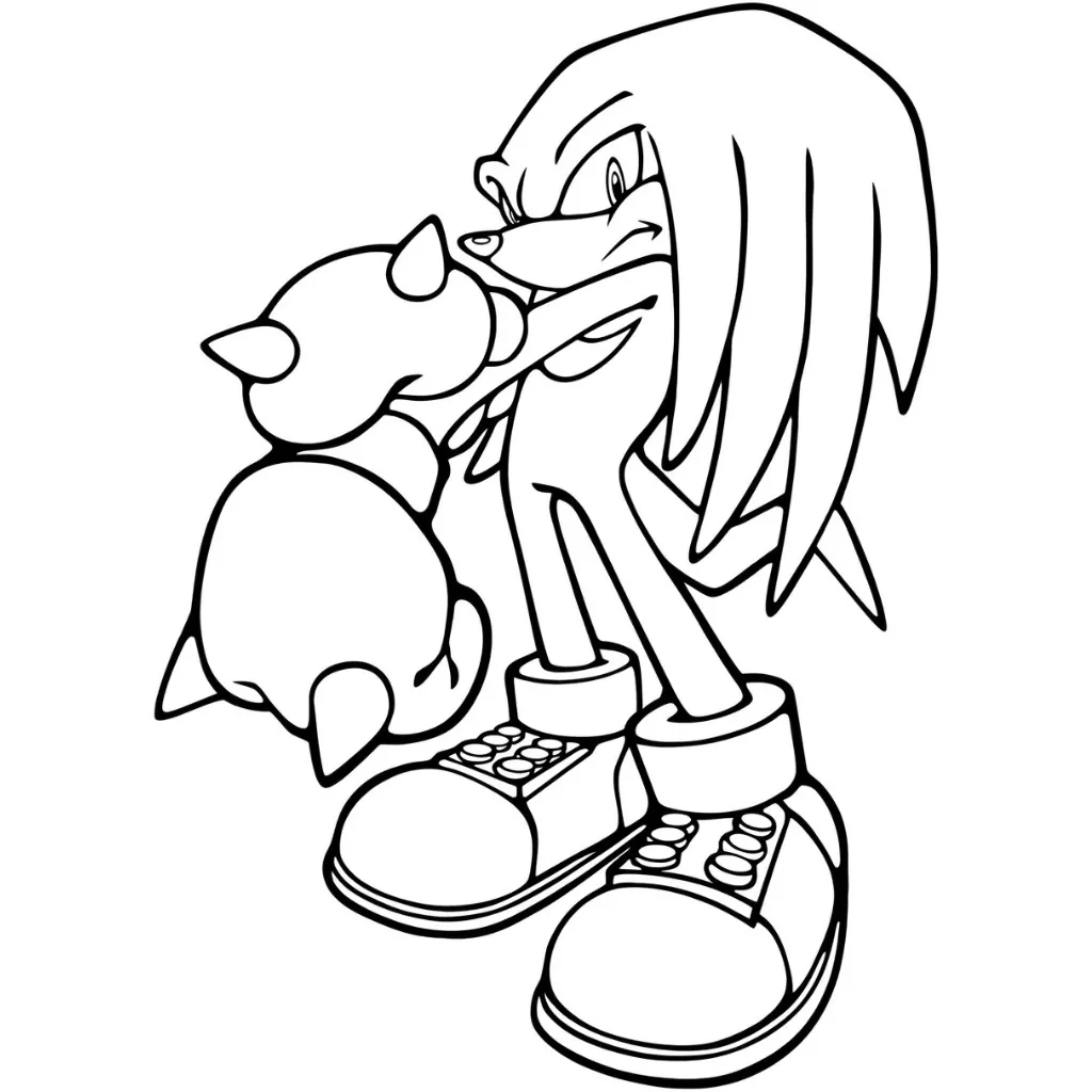 Knuckles 24 para colorear en línea gratis