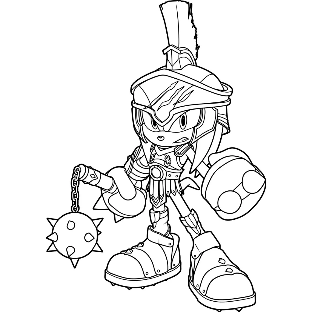 Knuckles 26 para colorear en línea