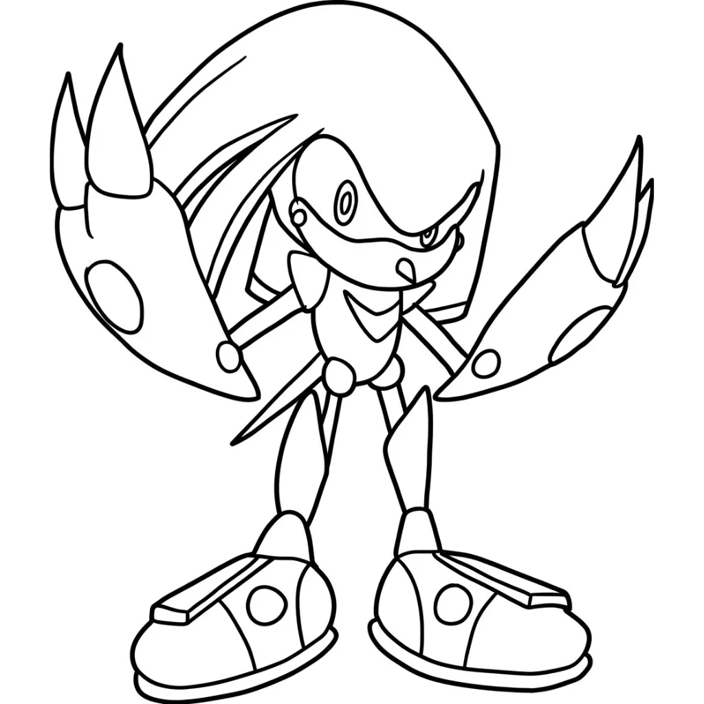 Knuckles 7 para colorear gratis para imprimir