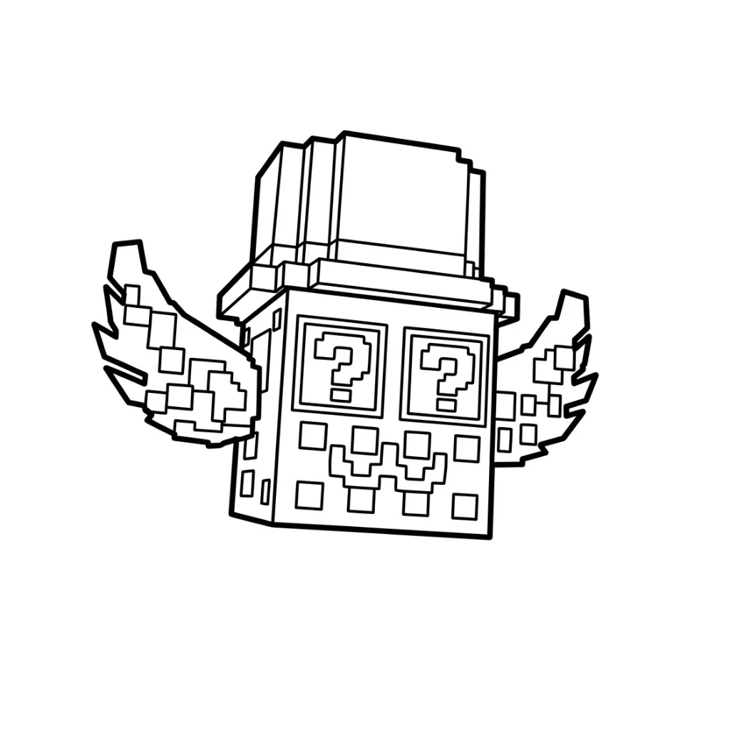Lucky Block 26 para colorear para niños para imprimir