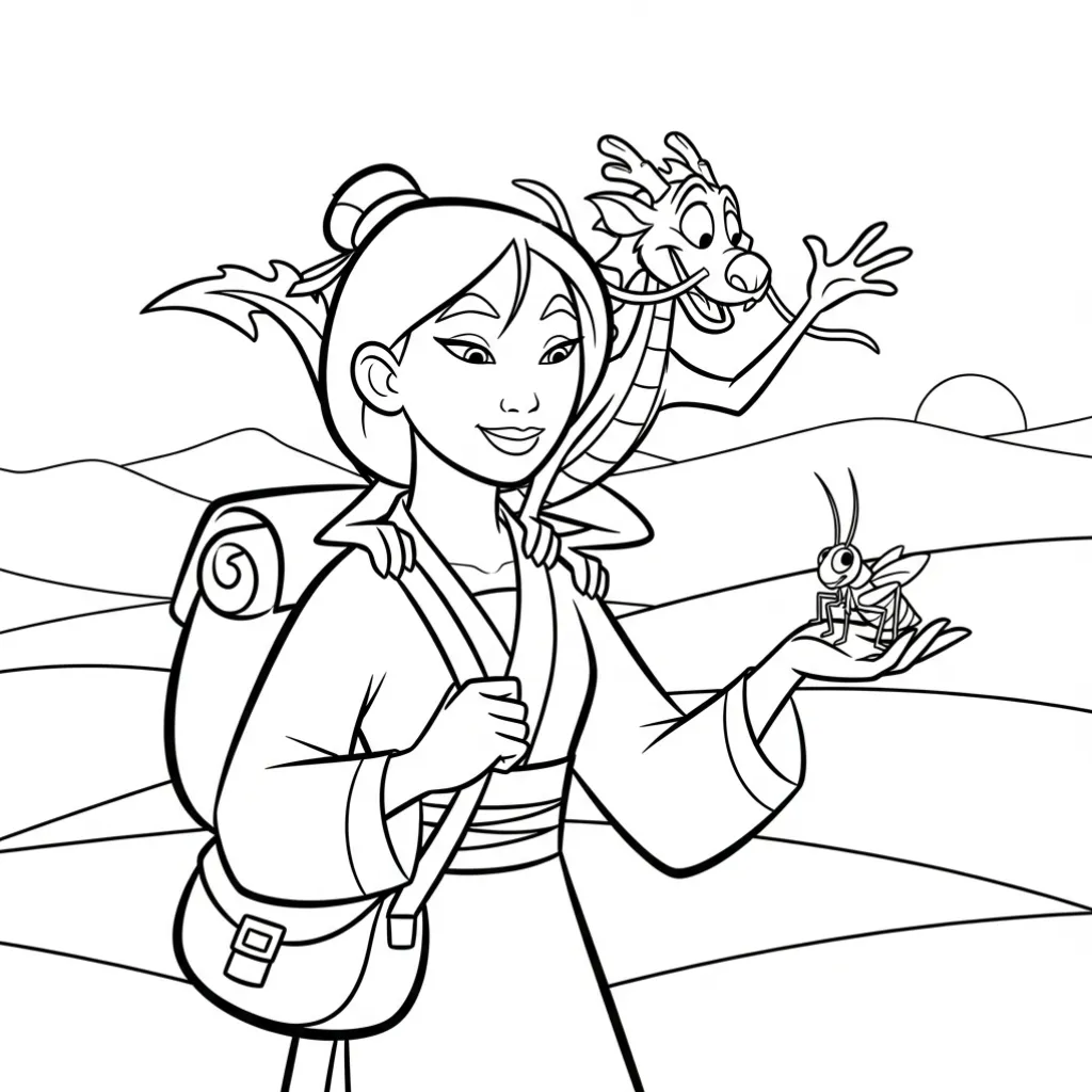 Mulan 24 para dibujar e imprimir