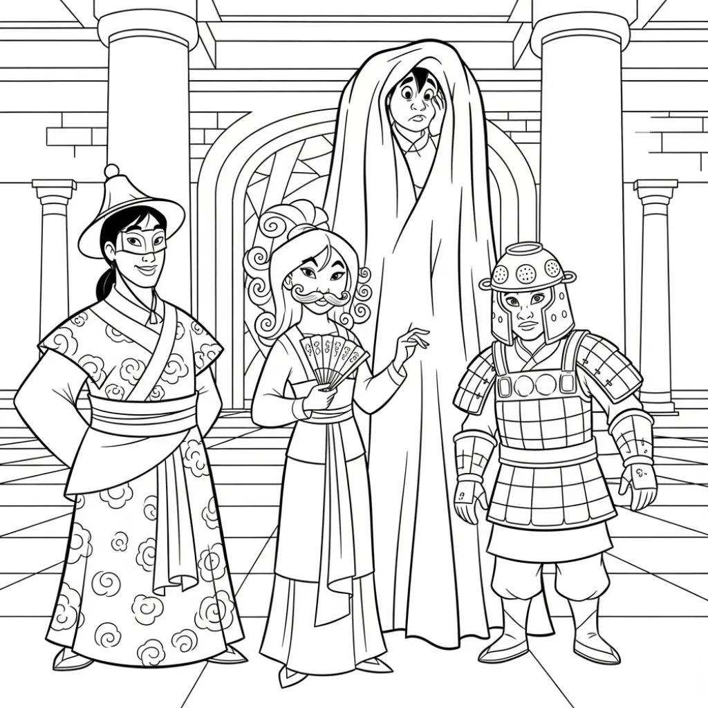 Mulan 5 para colorear para descargar