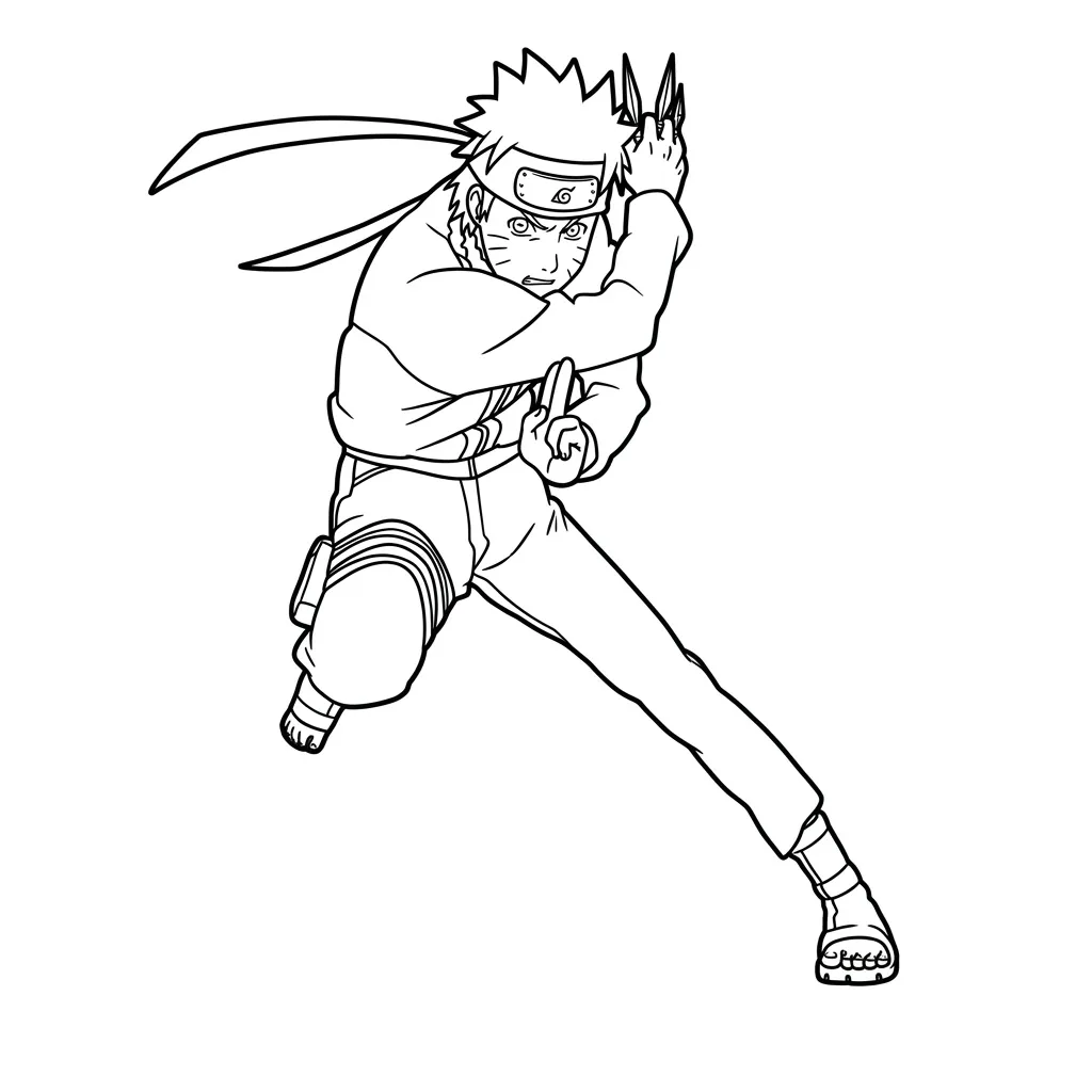 imprimir Naruto 10 para colorear para niño