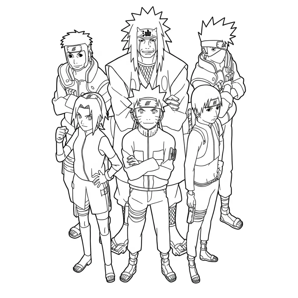Naruto 12 para colorear y aprendizaje