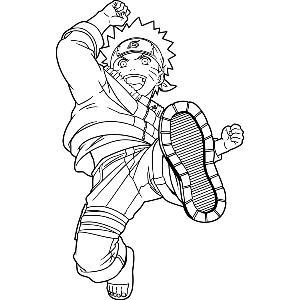 Naruto 16 para colorear para imprimir para niño de 9 años