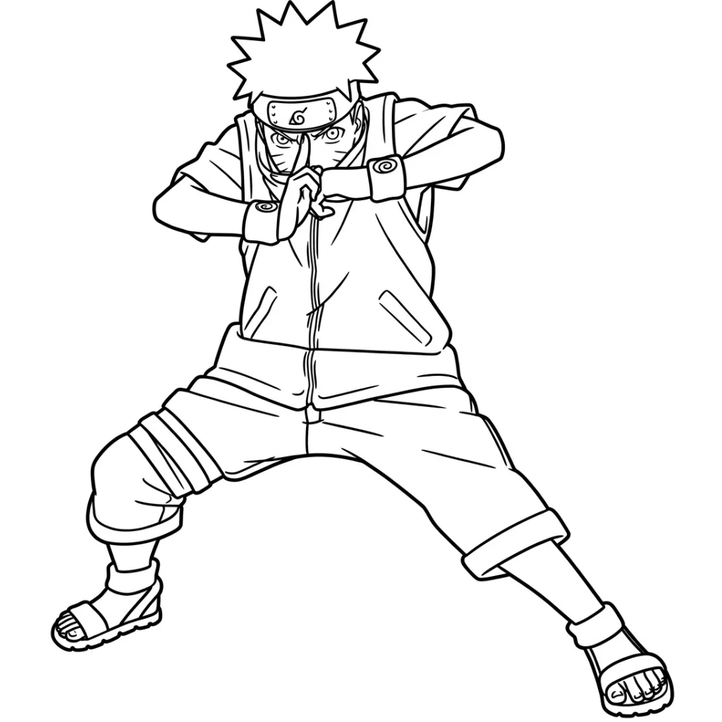Naruto 18 para colorear en línea gratis
