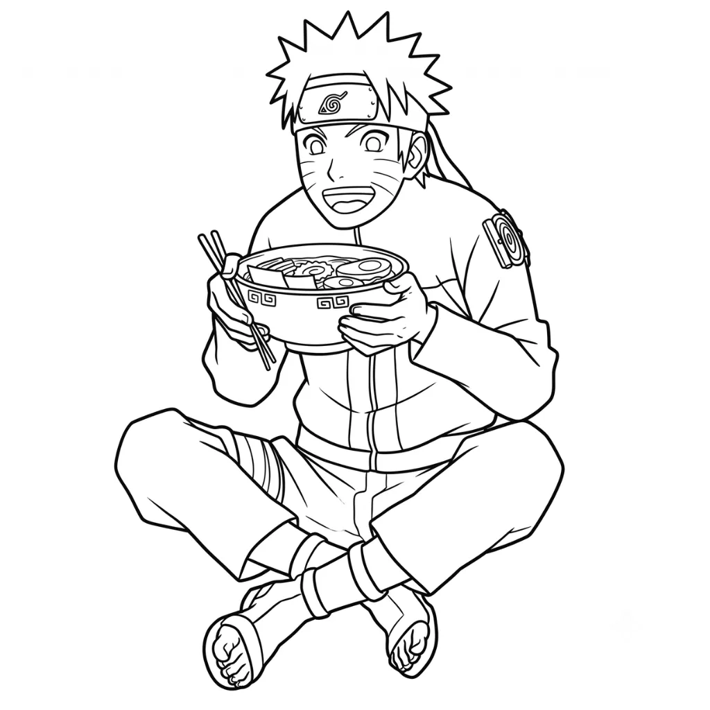 Naruto 2 para colorear para niño de 6 años