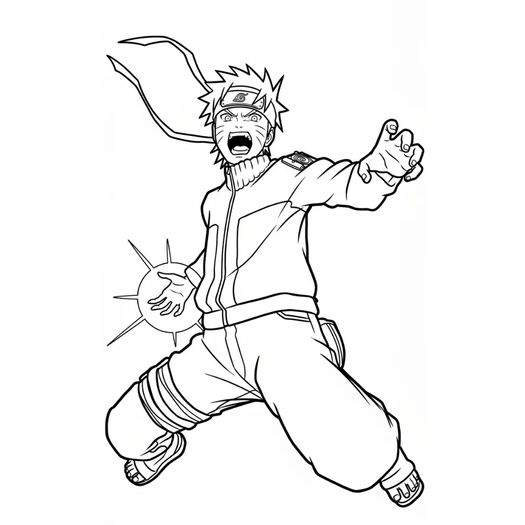 Naruto 20 para colorear para imprimir pdf gratis