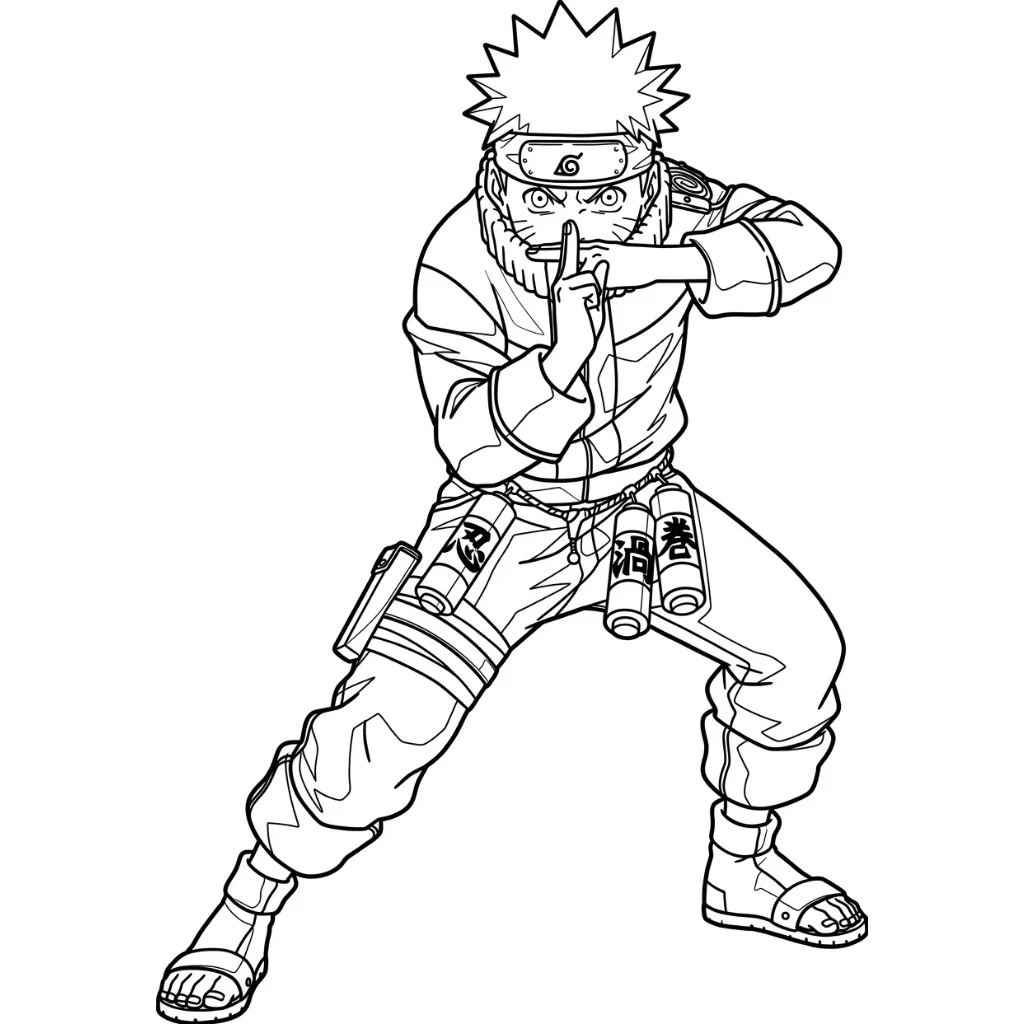 Naruto 27 para colorear para bebé para imprimir