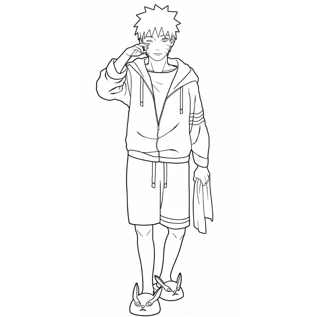 Naruto 3 para colorear para niño de 2 años