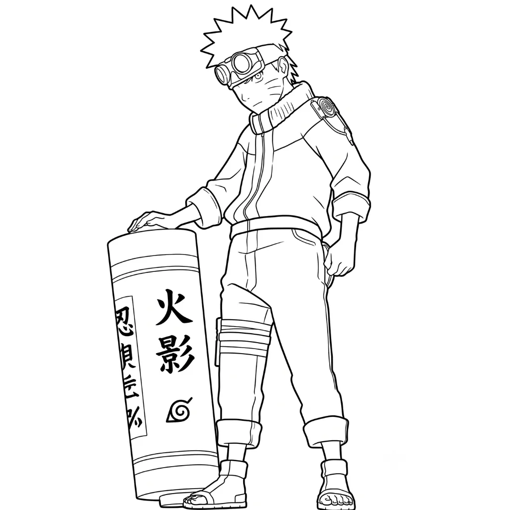Naruto 30 para colorear para imprimir para niño de 4 años