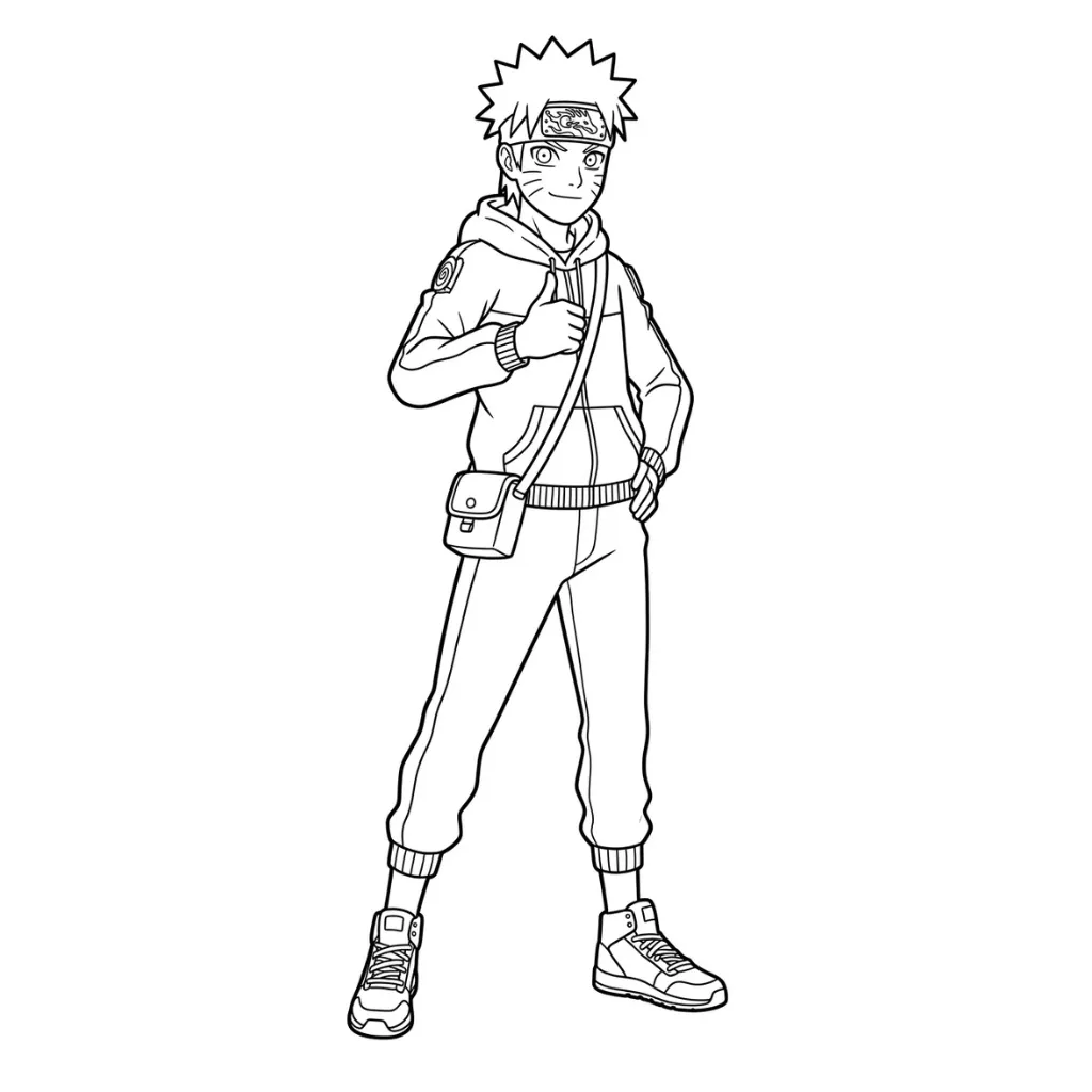 Naruto 4 para colorear para imprimir kawaii