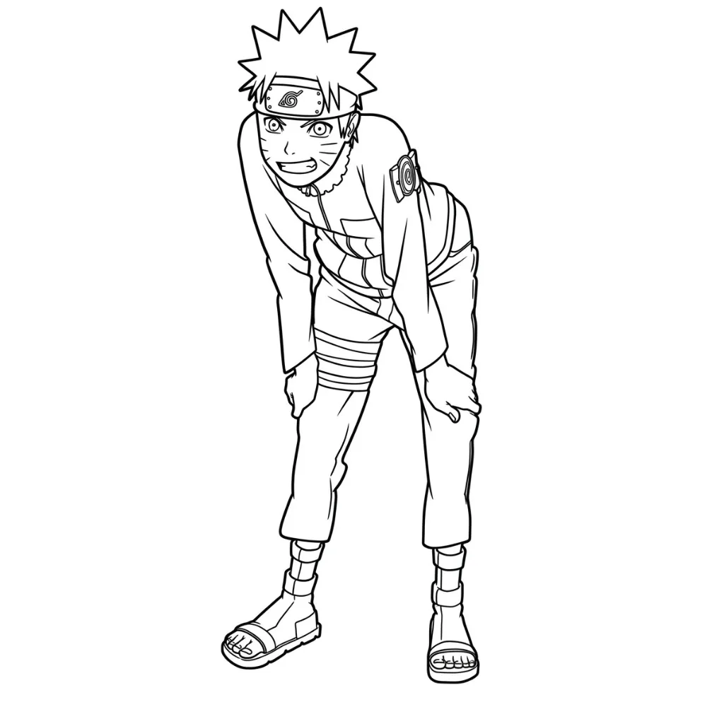 Naruto 5 para colorear para niño de 10 años