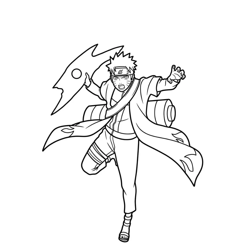 Naruto 7 para colorear para imprimir pdf