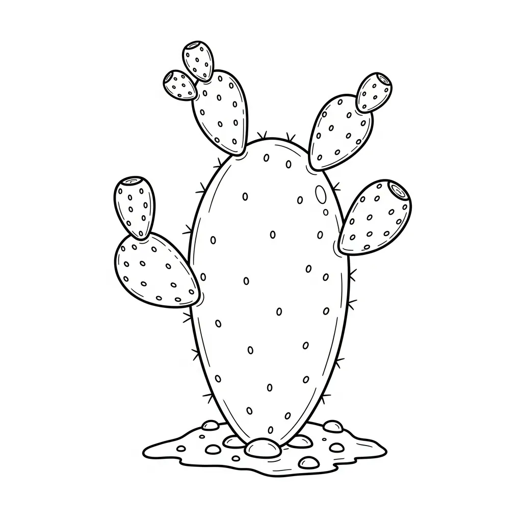 Nopal Páginas para colorir imprimíveis gratuitas 1