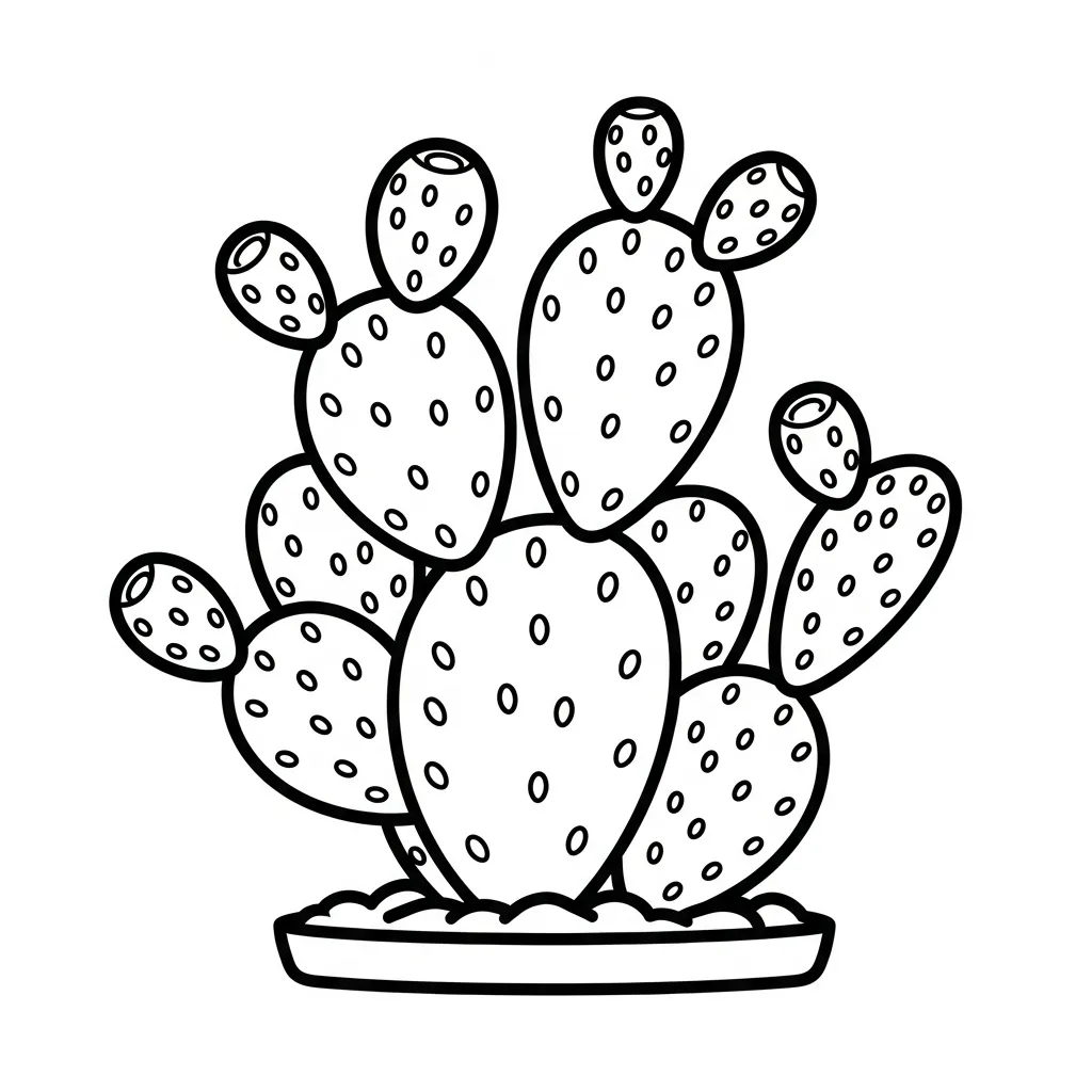 Nopal Desenhos para colorir, recortar e imprimir.