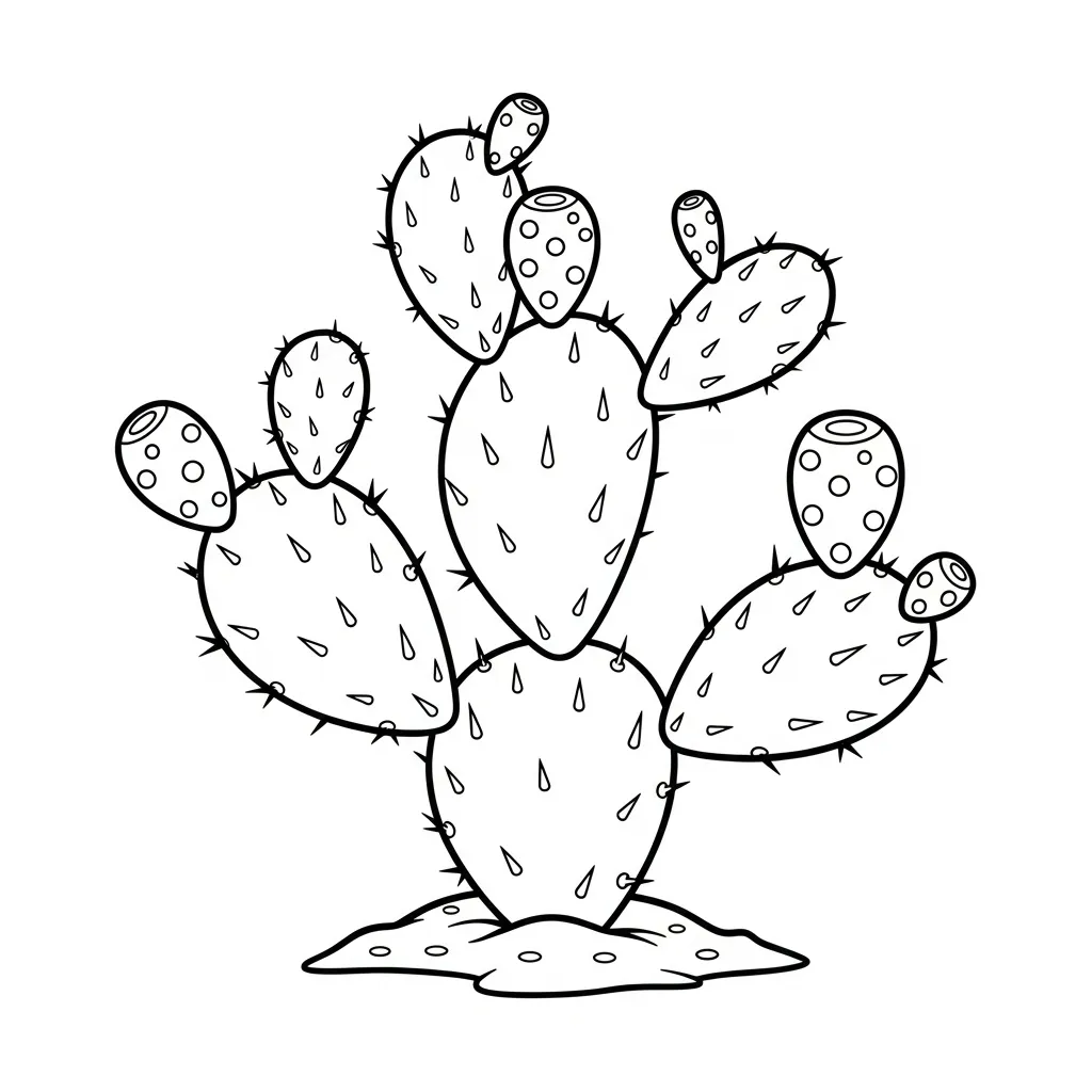 Nopal Desenhos para colorir e recortar, gratuitos para imprimir.