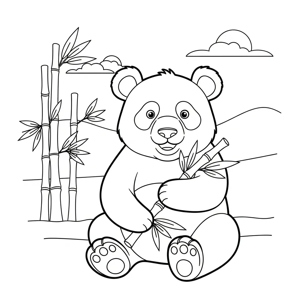 imprimir Oso Panda Para Colorear para colorear