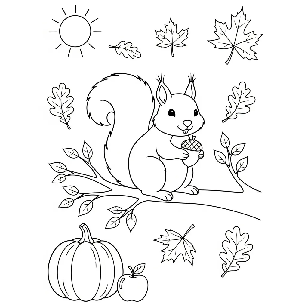 para imprimir Otoño Para Colorear para colorear gratis