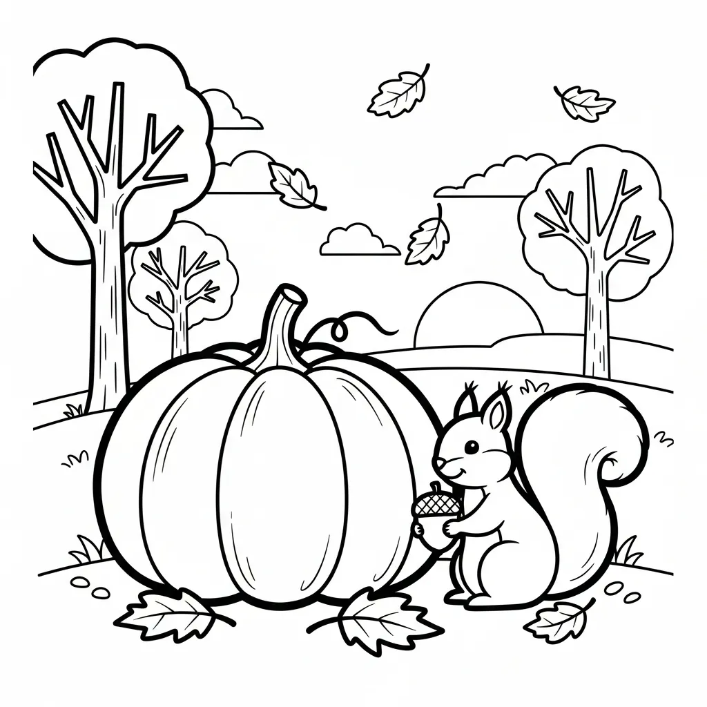 Otoño Para Colorear para colorear para niño de 8 años