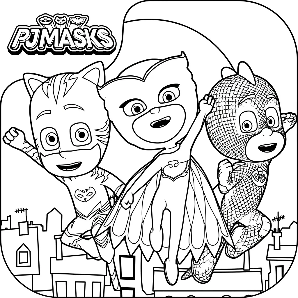 imagen para colorear PJ Masks Para Colorear niño