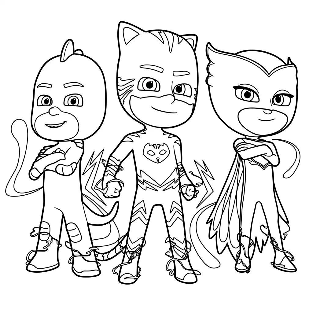 imagen de PJ Masks Para Colorear para colorear para niño