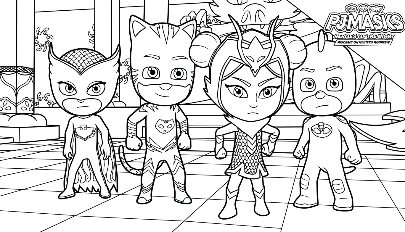 PJ Masks Para Colorear para colorear para niño de 10 años