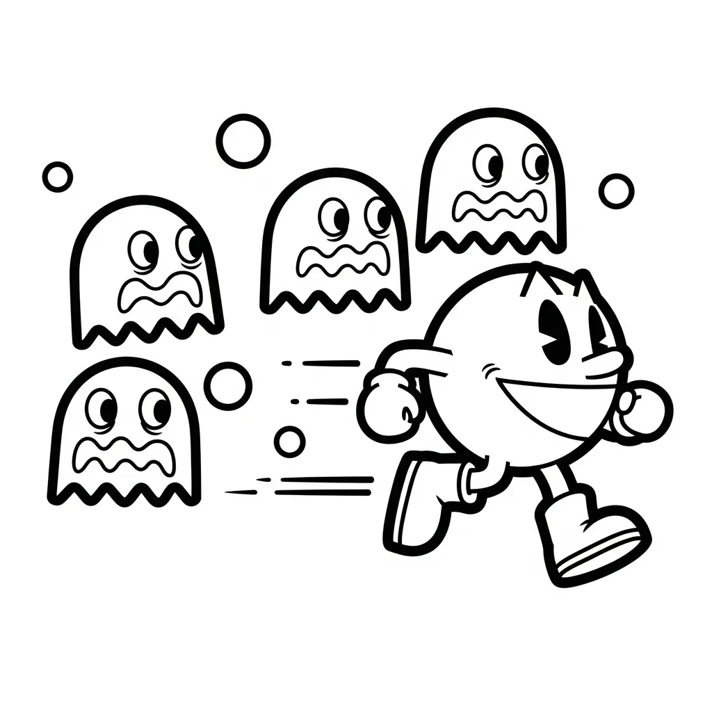 Pacman 26 para colorear para niños para descargar
