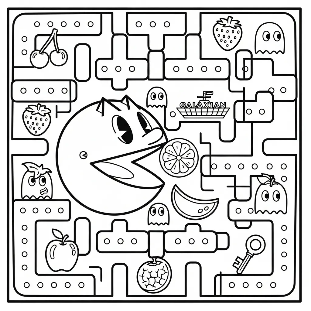 Pacman 27 para colorear para imprimir
