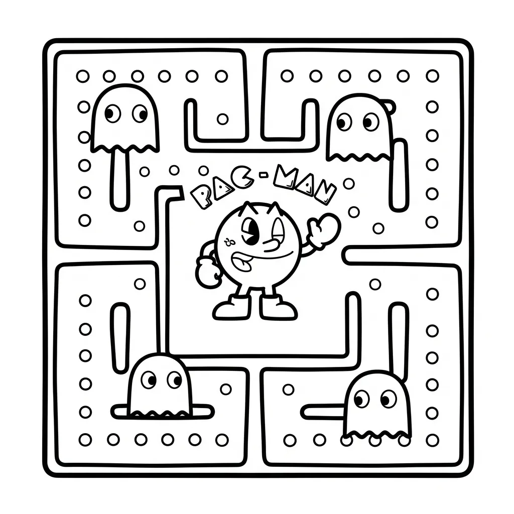 Pacman 28 para colorear en línea gratis