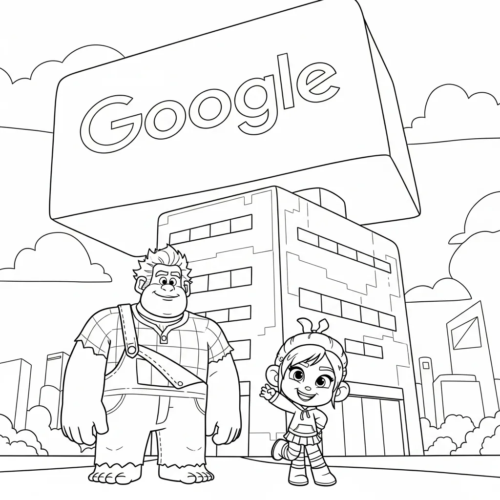 Ralph rompe Internet 19 para colorear para imprimir para niño de 6 años