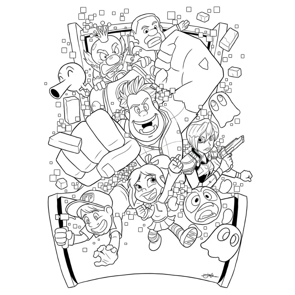 Ralph rompe Internet 2 para colorear gratis para imprimir